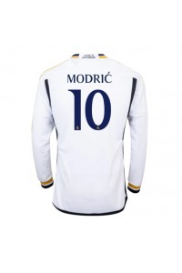 Real Madrid Luka Modric #10 Jalkapallovaatteet Kotipaita 2023-24 Pitkähihainen